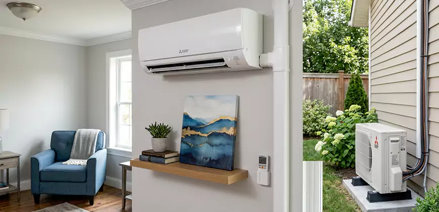 Wall Mounted Heat Pump Setup in Danbury