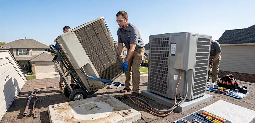 Emergency Air Conditioning Unit Swap in Danbury
